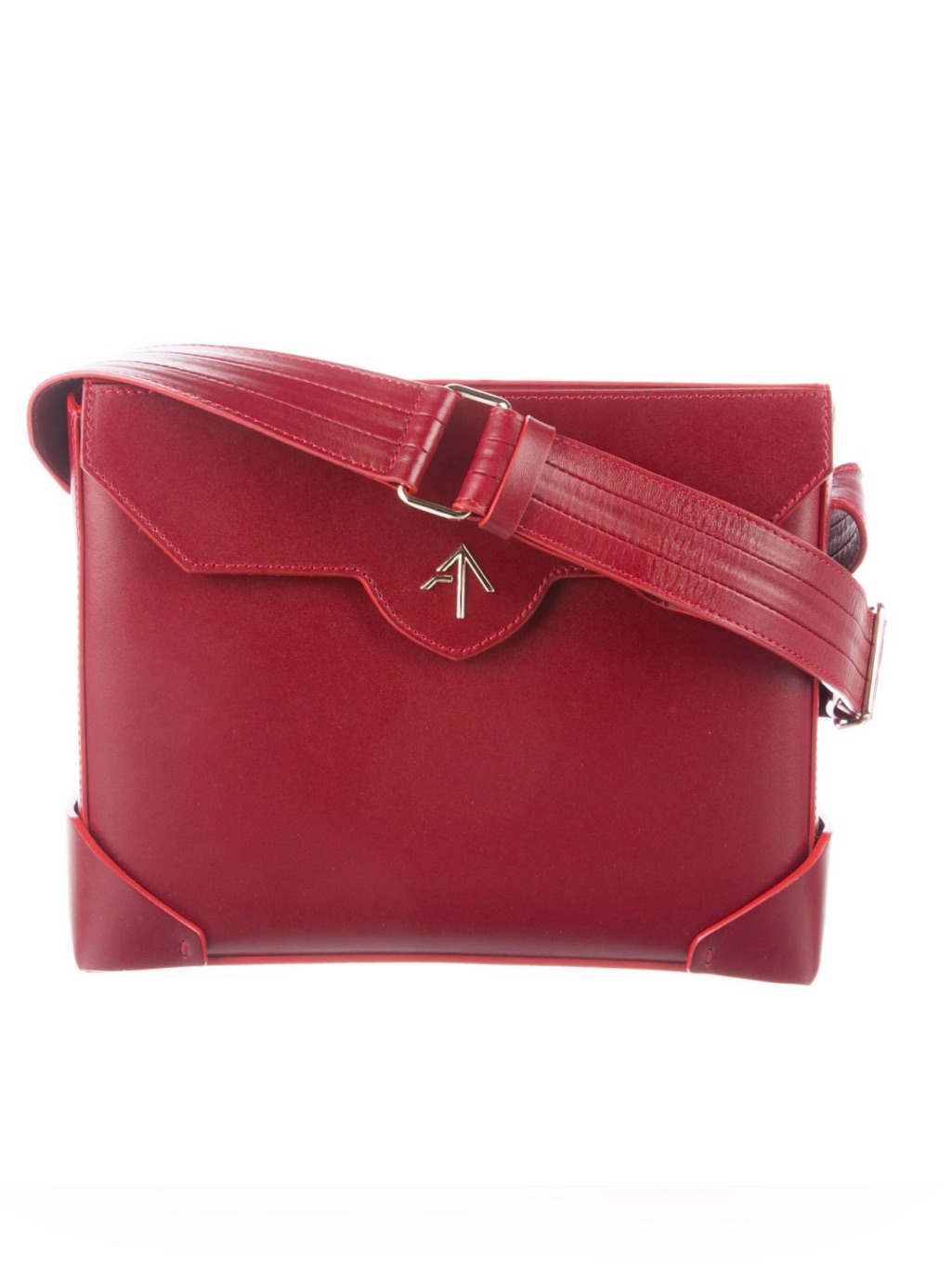 Manu Atelier Red The Micro Bold Structured Top-Handle Bag